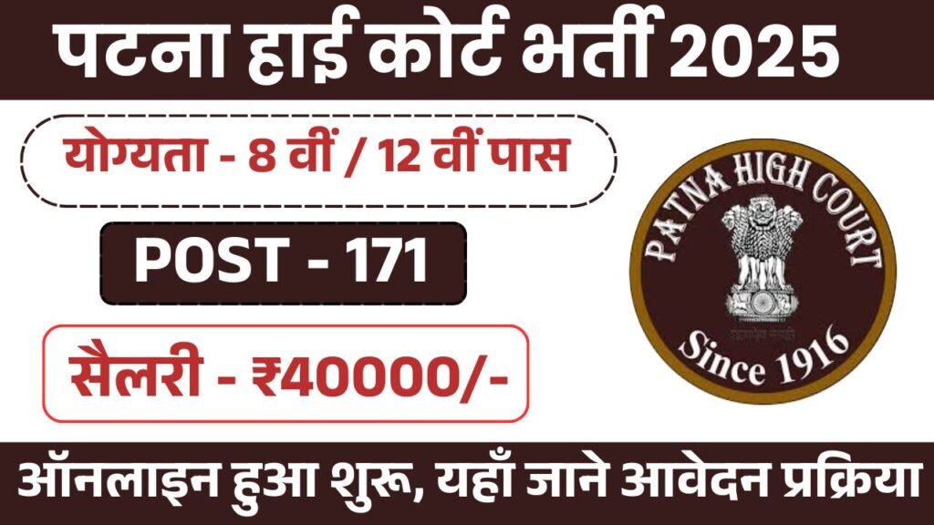 Patna High Court Group C Recruitment 2025 Apply Online
